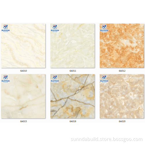 60*60 inkjet beige marble glazed porcelain tiles, wear-resistant non-slip high quality building material